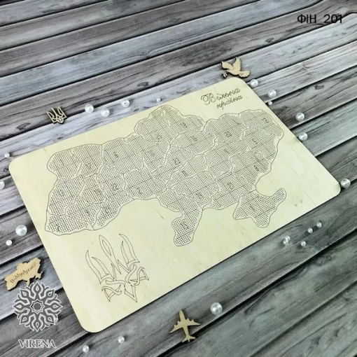 Мапа України «Вільна країна» з тризубом, ФІН-201