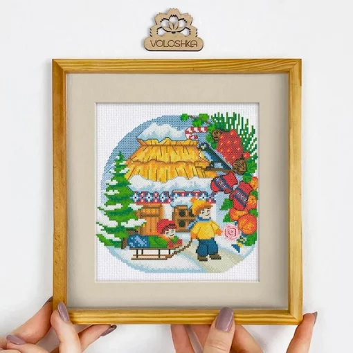 Набір для вишивки хрестиком &quot;Українська хатинка. Лютий&quot;, VC-002