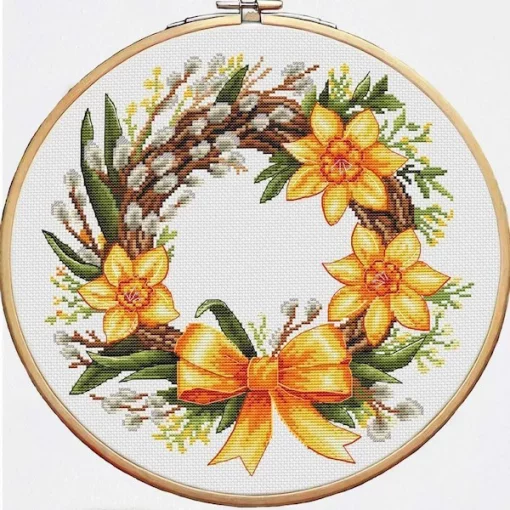 Набір для вишивки хрестиком, &quot;Весняний віночок&quot; VC-052