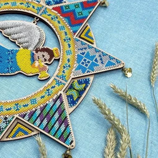 Набір для вишивки нитками по дереву &quot;Різдв&quot;яна зірка&quot;, VW 002