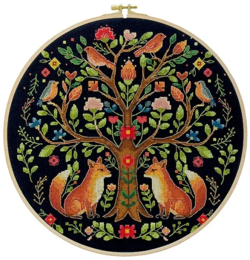 Набір для вишивки хрестиком "Дерево лісових історій", АН-298
