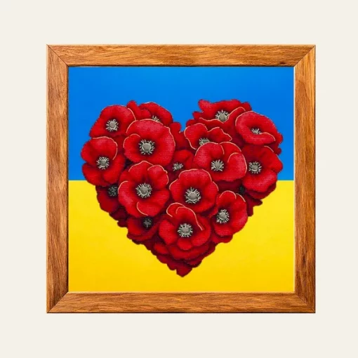 Набір для вишивки хрестиком &quot;Квіткове серце&quot; VD_SA_001