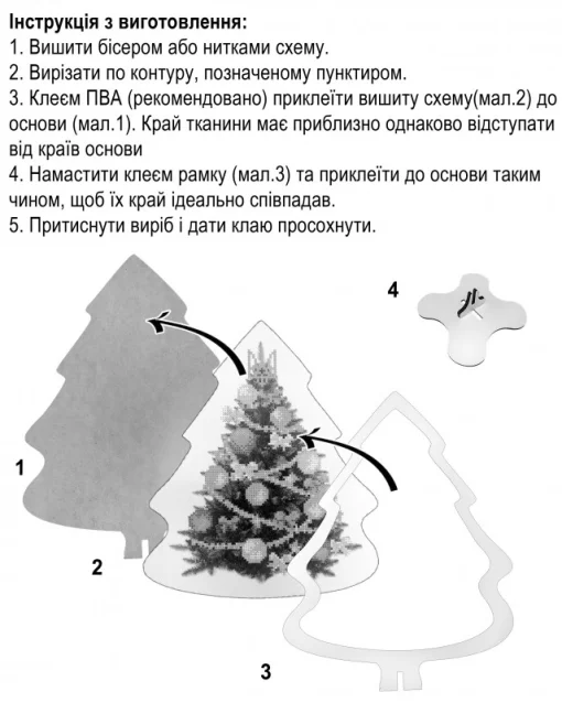 Ялинка на підставці і основі з ХДФ (2533009)