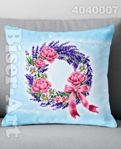 Пошита подушка з наволочкою для вишивання ВЕЛИКА (4040007)