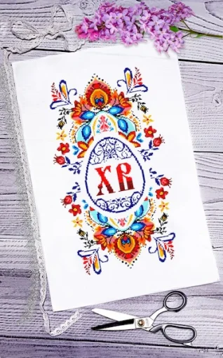 Рушник пасхальний для вишивки бісером (083)