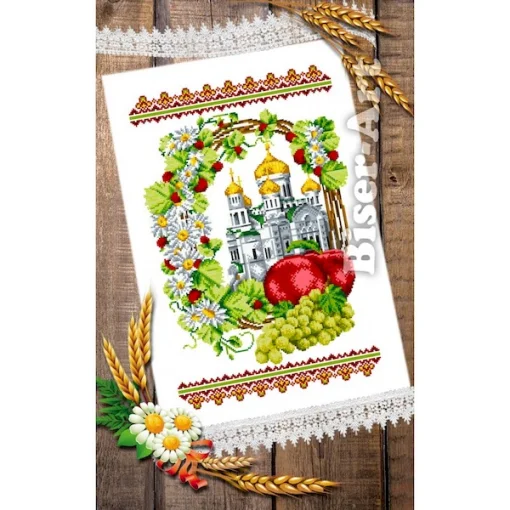 Спасівський рушник для вишивки бісером, арт. 129