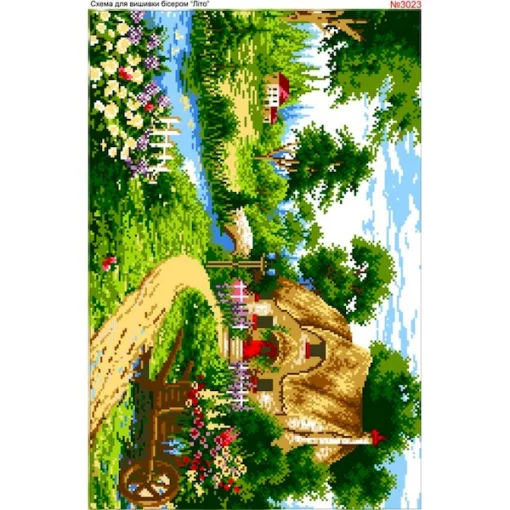 Схема для вишивки бісером  &laquo;Пейзаж&raquo; (3023)