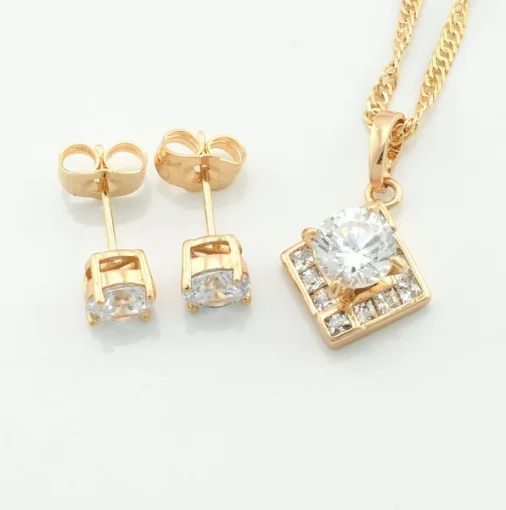 Набір сережки+кулон+ланцюжок