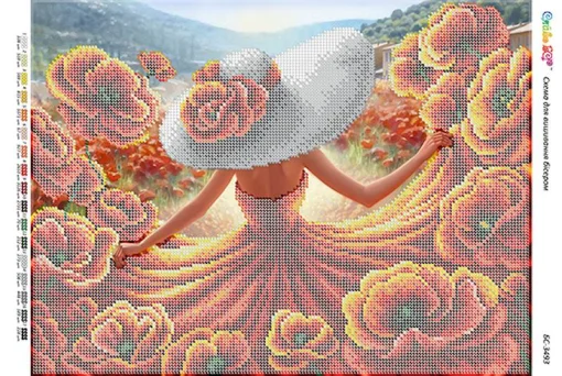 Дівчина в квітах-3, БС-3493