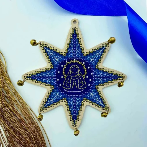 Інтер'єрна прикраса на дереві " Різдв'яна зірка" YUMI_003_WF