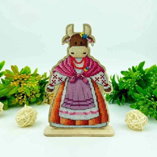 Інтер'єрна прикраса на дереві "Корова Мілка" YUMI_020_WF