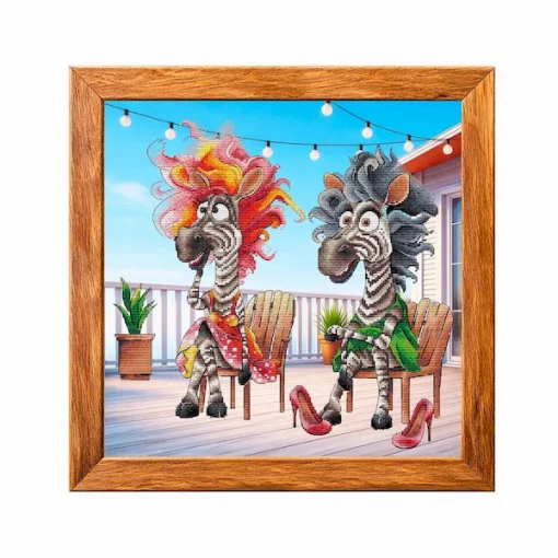 Набір для вишивки хрестиком "Зебри в шоці" VMC_1029