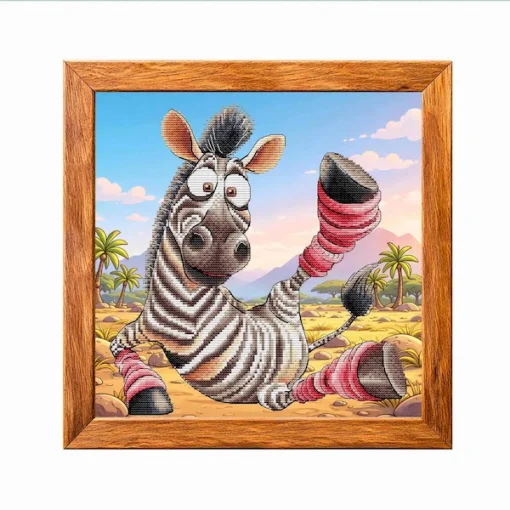 Набір для вишивки хрестиком "Зебра і йога-1" VMC_1030