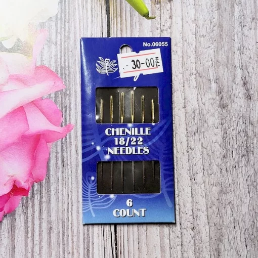 Набір голок з великими вушками для вишивки стрічками №18/22 Chenille