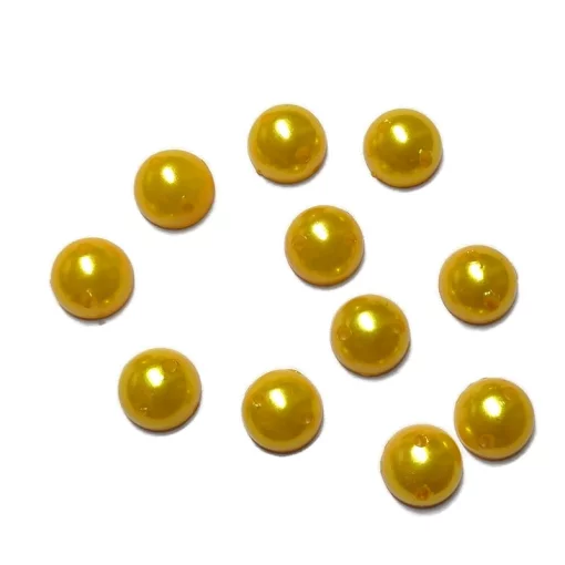 Напівнамистини пришивні, жовті ( 8 мм)