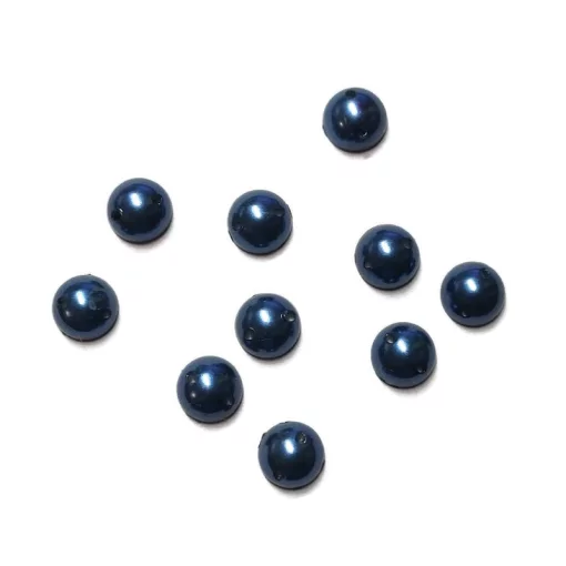 Напівнамистини пришивні, сині ( 8 мм)