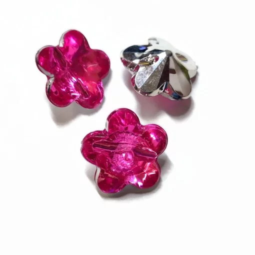 Каміння пришивне &quot;Квітка&quot;, рожеве