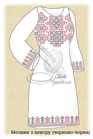 Сукня жіноча "Мотиви з центру (червоно-чорні)"