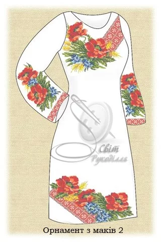 Сукня жіноча "Орнамент з маків-2" 