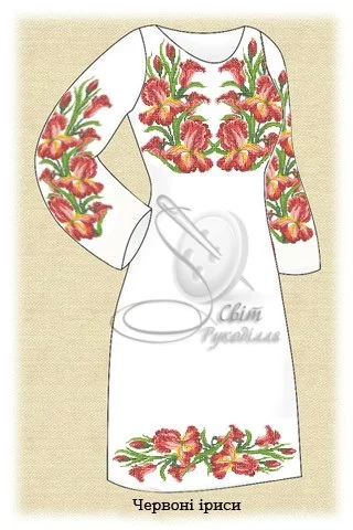 Сукня жіноча "Червоні іриси" 