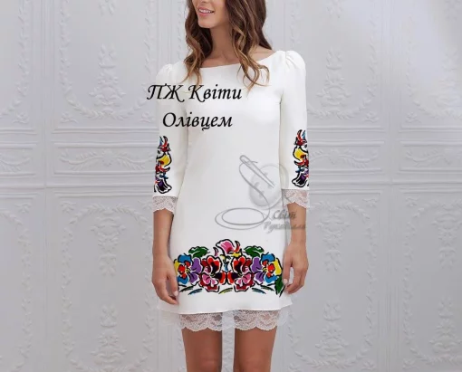 Сукня жіноча "Квіти олівцем" 