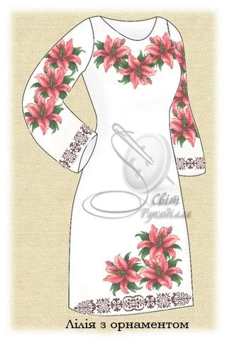 Сукня жіноча "Лілія з орнаментом" 