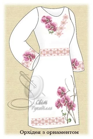 Сукня жіноча "Орхідея з орнаментом" 