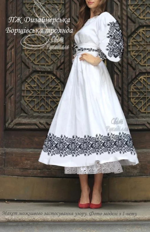 Сукня жіноча "Дизайренська. Борщівська троянда"