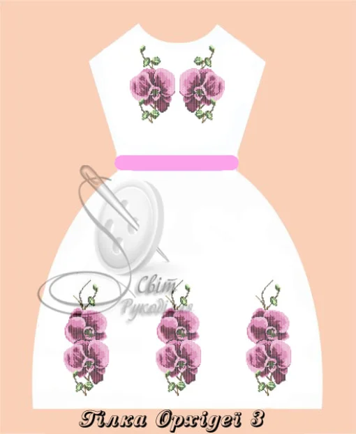 Дитяча сукня зі стрічкою "Гілка орхідеї-2"