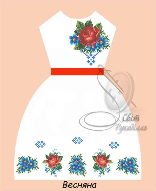 Дитяча сукня зі стрічкою "Весняна" 