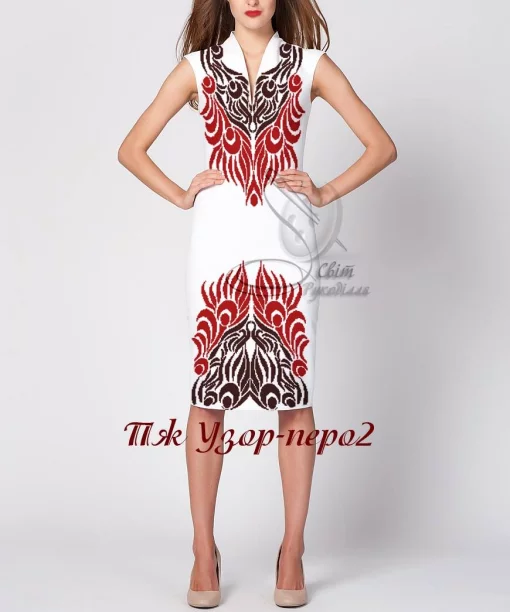 Сукня без рукавів "Узор-перо-2" 