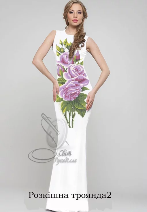 Сукня довга, без рукавів &quot;Розкішна троянда-2&quot; 