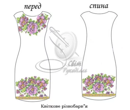 Сукня без рукавів "Квіткове різнобарв'я" 