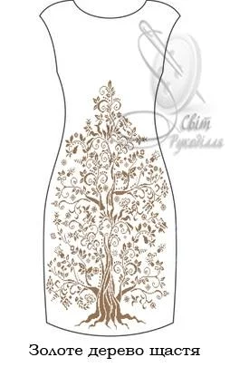 Сукня без рукавів "Золоте дерево щастя"