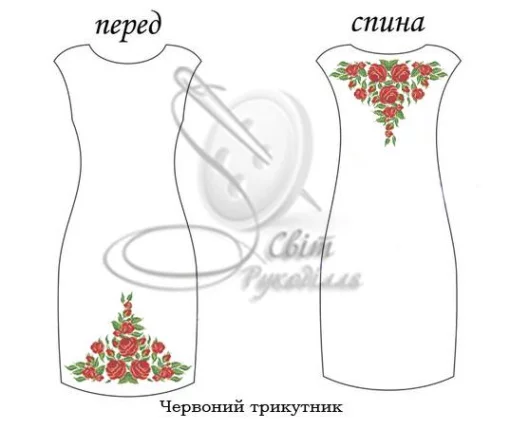 Сукня без рукавів &quot;Червоний трикутник&quot; 