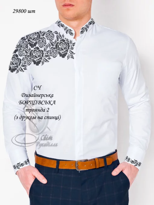 Сорочка "Дизайнерська Борщівська троянда-2" 
