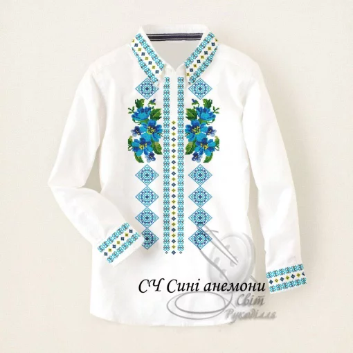  Сорочка &quot;Сині анемони&quot; 