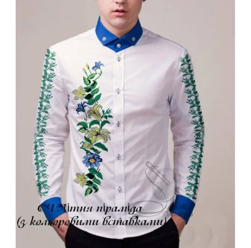  Сорочка &quot;Літня піраміда&quot; (з кольоровими вставками)