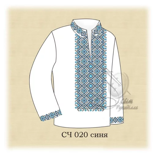 Сорочка №020 (синя)
