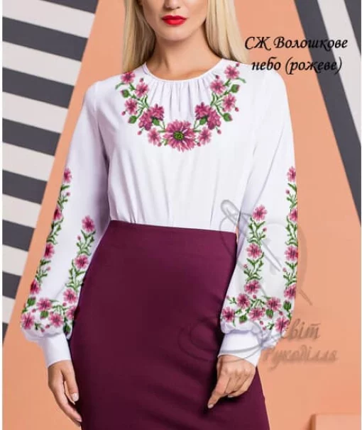 Сорочка "Волошкове небо" (рожеве) 