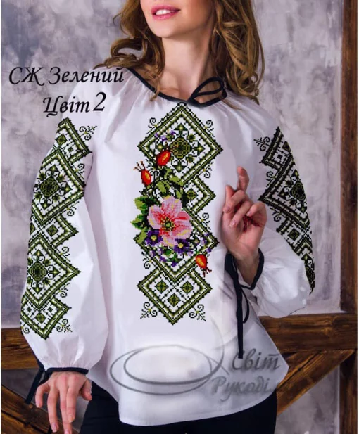 Сорочка "Зелений цвіт-2" 