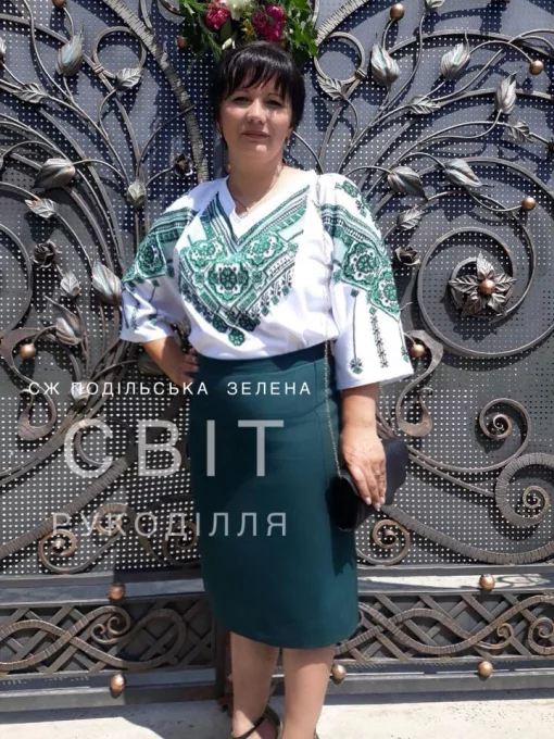 Сорочка "Подільська зелена" 