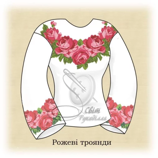 Сорочка "Рожеві троянди" 
