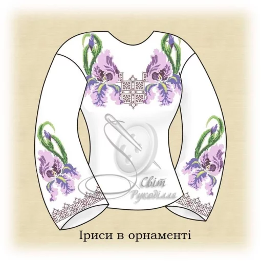 Сорочка "Іриси в орнаменті" 