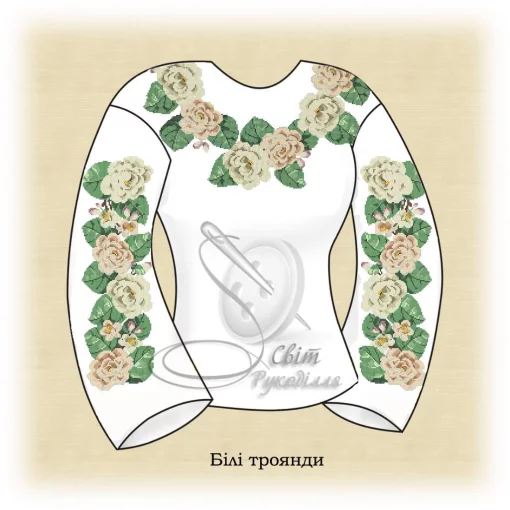 Сорочка "Білі троянди" 