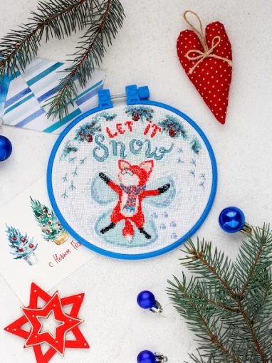 Набір для вишивки хрестиком "Сніговий янгол" 