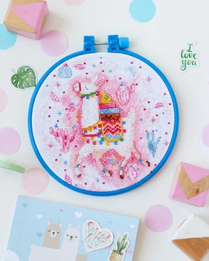 Набір для вишивки хрестиком &quot;Лама-лама&quot; 