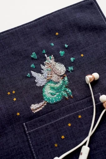 Набір для вишивки хрестиком на одязі &quot;В піжамі&quot; 