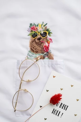 Набір для вишивки хрестиком на одязі &quot;На кокосових островах&quot; 