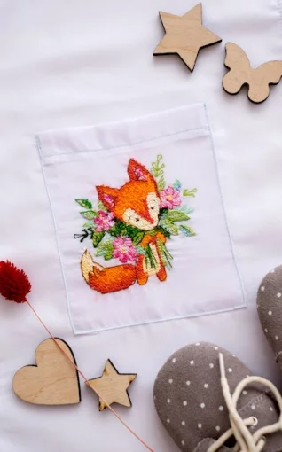 Набір для вишивки хрестиком на одязі &quot;Букетик&quot; 